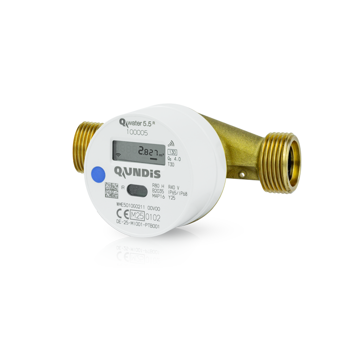 Q water 5.5 R Medidor de agua electrónico tipo tornillo 130m