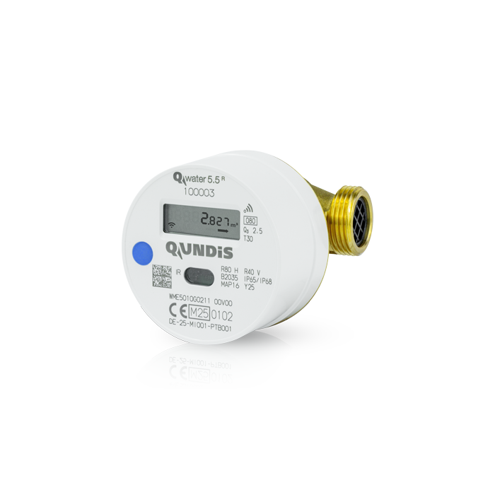 Q water 5.5 R Medidor de agua electrónico tipo tornillo 80m